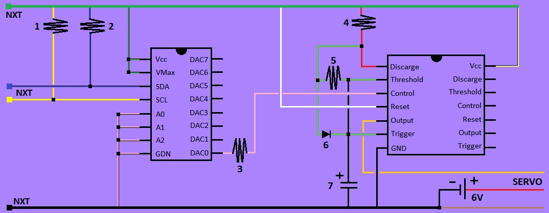 Conectar servomotores con I2C a LEGO MINDSTORM NXT